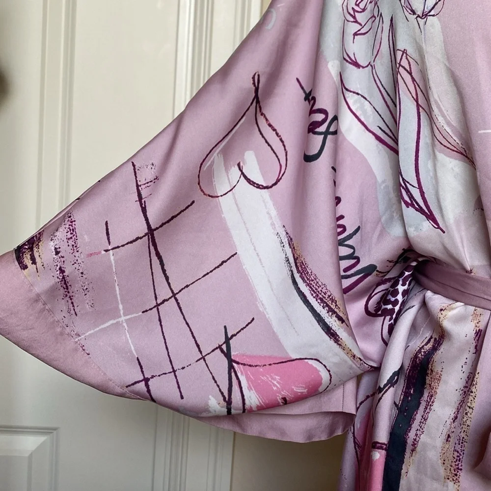 Victoria Secret loungewear/robe Women’s VS branded slinky sexy Pink purple M/L - Picture 6 of 12